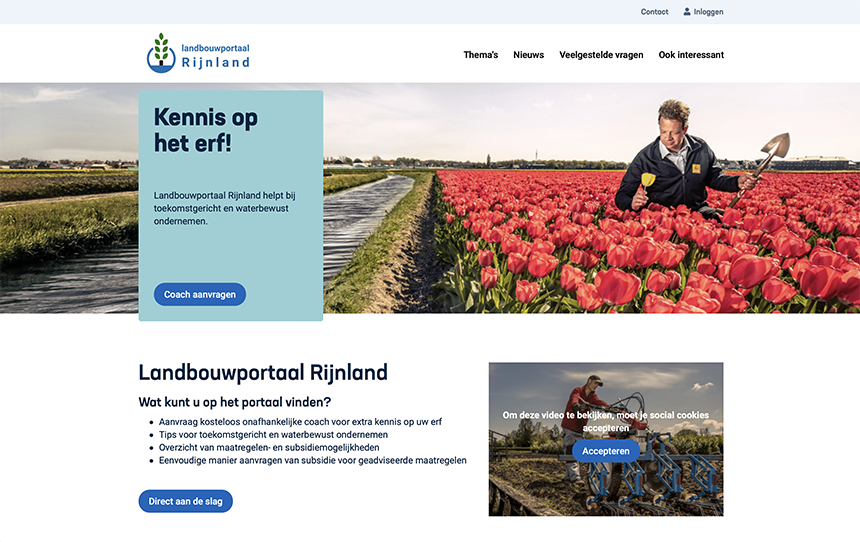 Landbouwportaal Rijnland website